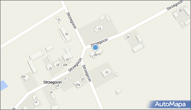 Strzegocin, Strzegocin, 22k, mapa Strzegocin