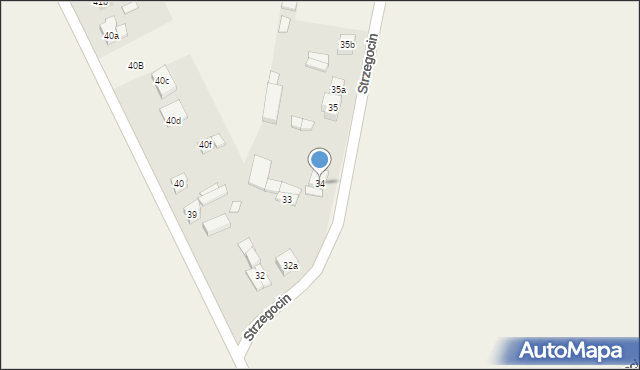 Strzegocin, Strzegocin, 34, mapa Strzegocin