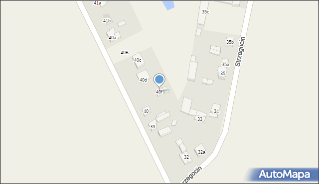 Strzegocin, Strzegocin, 40f, mapa Strzegocin