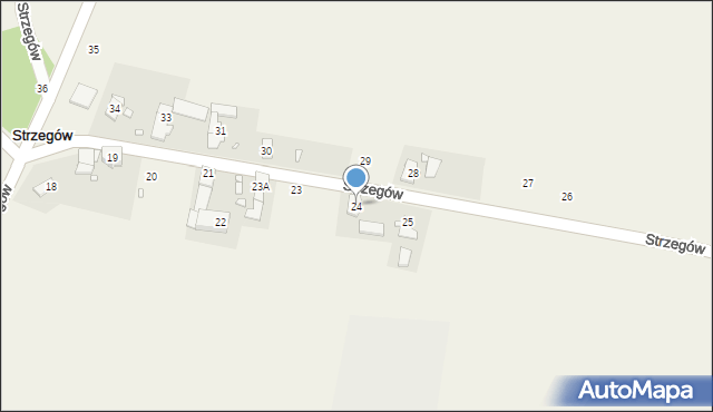 Strzegów, Strzegów, 24, mapa Strzegów