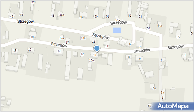 Strzegów, Strzegów, 10b, mapa Strzegów