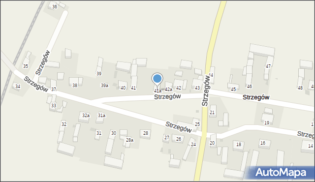 Strzegów, Strzegów, 41a, mapa Strzegów