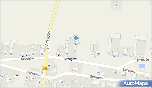 Strzegów, Strzegów, 47, mapa Strzegów