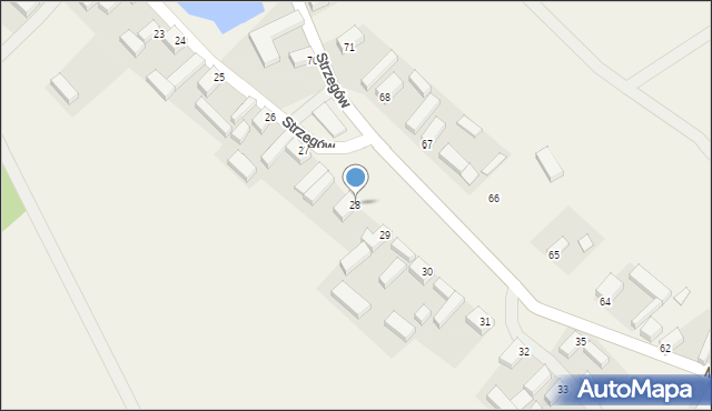 Strzegów, Strzegów, 28, mapa Strzegów
