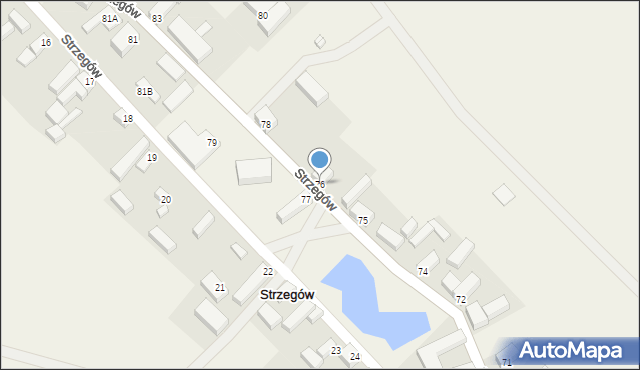 Strzegów, Strzegów, 76, mapa Strzegów