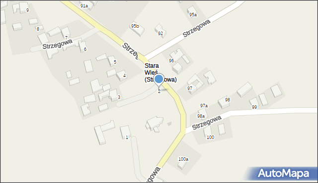 Strzegowa, Strzegowa, 2, mapa Strzegowa