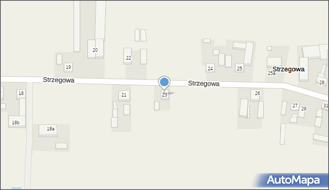 Strzegowa, Strzegowa, 23, mapa Strzegowa