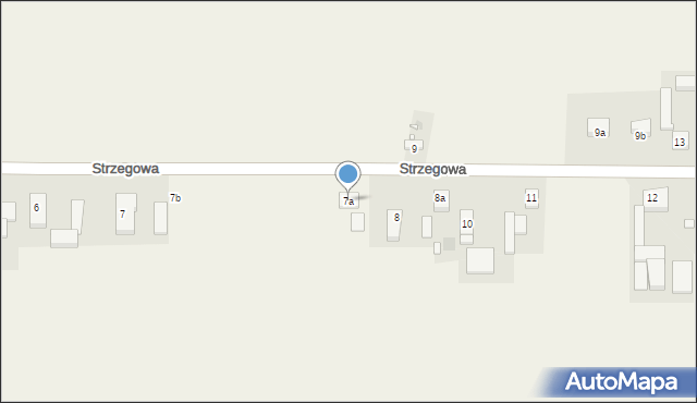 Strzegowa, Strzegowa, 7a, mapa Strzegowa