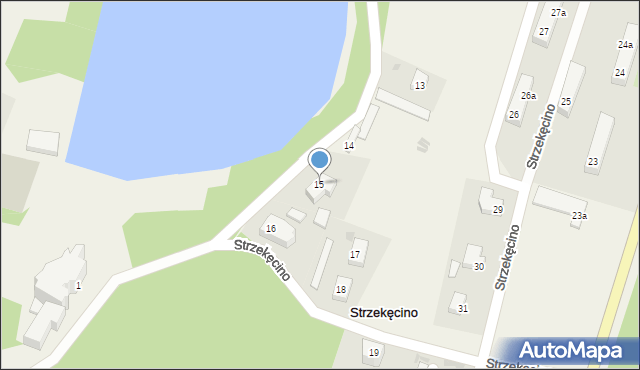 Strzekęcino, Strzekęcino, 15, mapa Strzekęcino