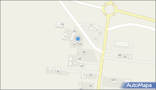 Strzelce, Strzelce, 67A, mapa Strzelce