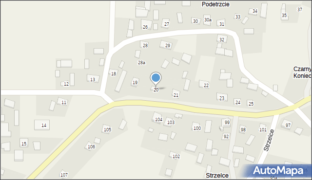 Strzelce, Strzelce, 20, mapa Strzelce