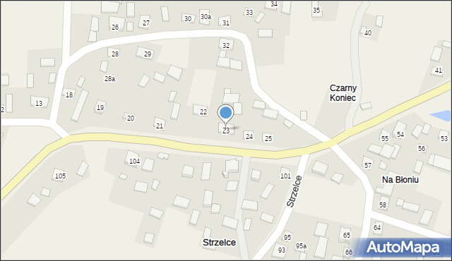 Strzelce, Strzelce, 23, mapa Strzelce