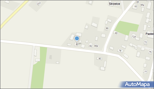 Strzelce, Strzelce, 83, mapa Strzelce