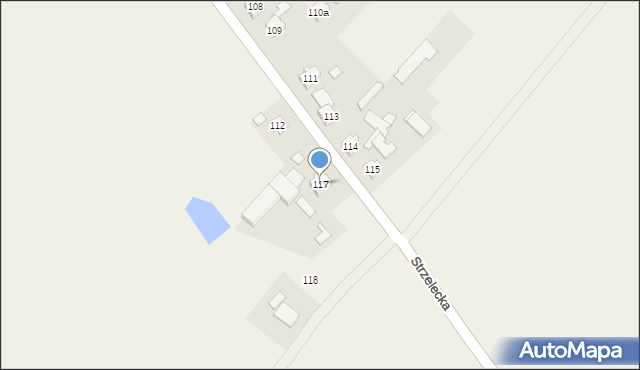 Strzelce, Strzelce, 117, mapa Strzelce