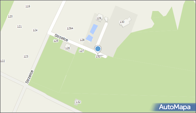 Strzelce, Strzelce, 131, mapa Strzelce