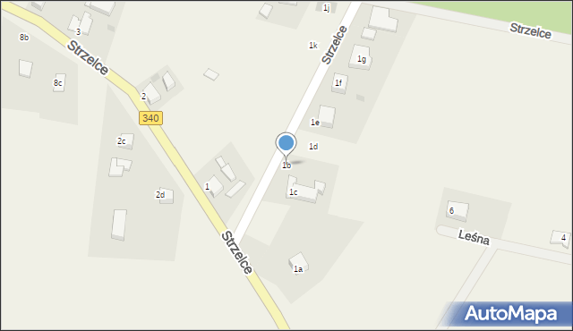 Strzelce, Strzelce, 1b, mapa Strzelce