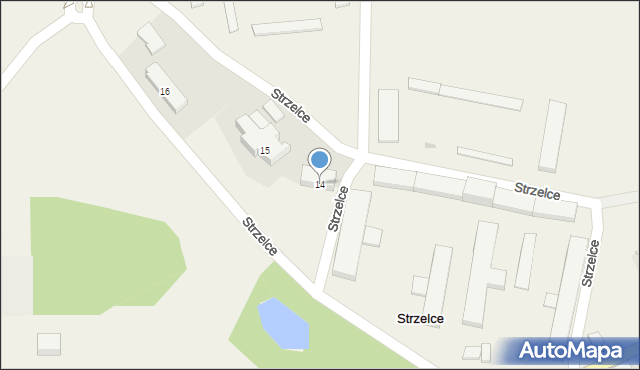 Strzelce, Strzelce, 14, mapa Strzelce