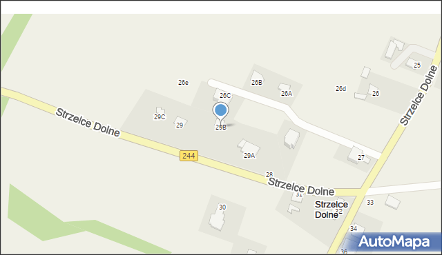 Strzelce Dolne, Strzelce Dolne, 29B, mapa Strzelce Dolne