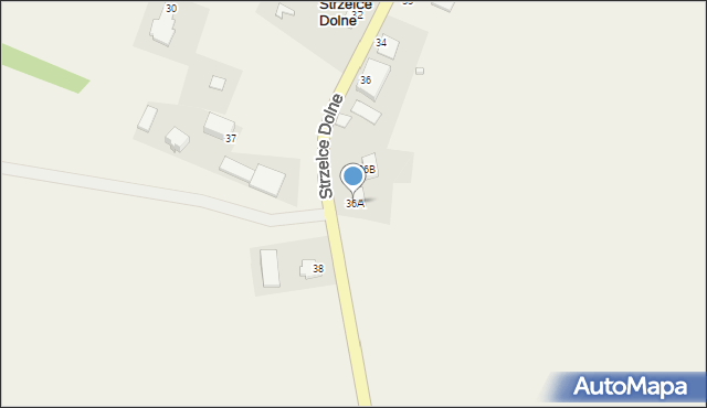 Strzelce Dolne, Strzelce Dolne, 36A, mapa Strzelce Dolne