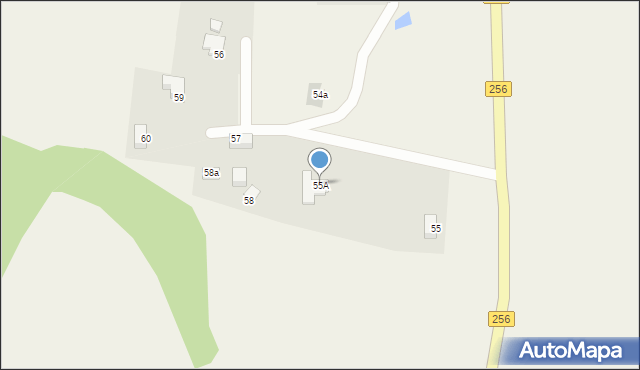 Strzelce Dolne, Strzelce Dolne, 55A, mapa Strzelce Dolne