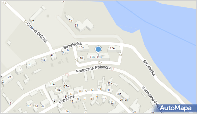 Strzelce Krajeńskie, Strzelecka, 11B, mapa Strzelce Krajeńskie