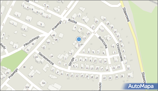 Strzelce Opolskie, Struga Andrzeja, 11, mapa Strzelce Opolskie