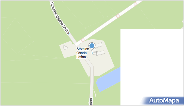Strzelce Osada Leśna, Strzelce Osada Leśna, 1, mapa Strzelce Osada Leśna