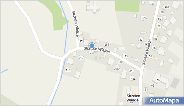 Strzelce Wielkie, Strzelce Wielkie, 210, mapa Strzelce Wielkie