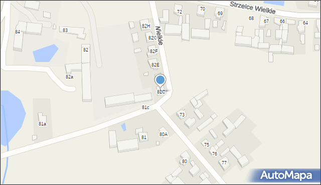 Strzelce Wielkie, Strzelce Wielkie, 82C, mapa Strzelce Wielkie