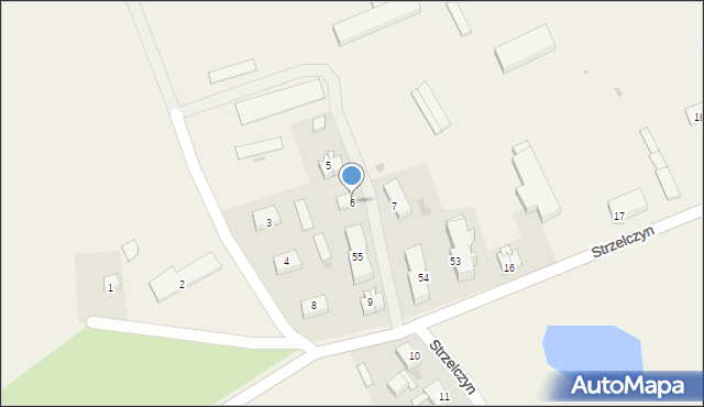 Strzelczyn, Strzelczyn, 6, mapa Strzelczyn