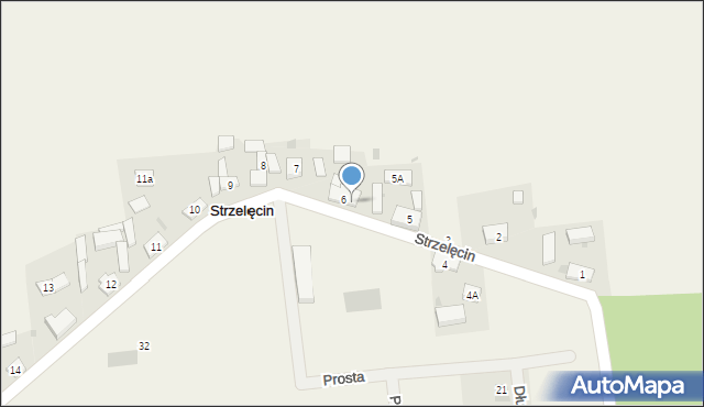 Strzelęcin, Strzelęcin, 6A, mapa Strzelęcin