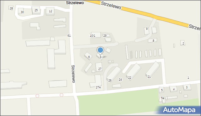Strzelewo, Strzelewo, 7, mapa Strzelewo