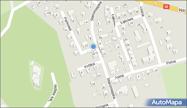 Strzelin, Staromiejska, 12, mapa Strzelin