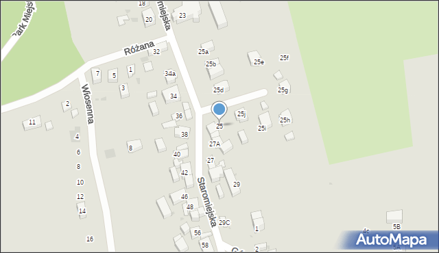 Strzelin, Staromiejska, 25, mapa Strzelin