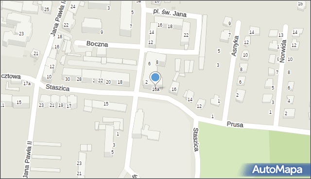 Strzelin, Staszica Stanisława, 16a, mapa Strzelin