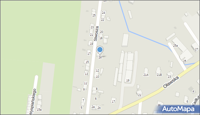 Strzelin, Stwosza Wita, 14, mapa Strzelin