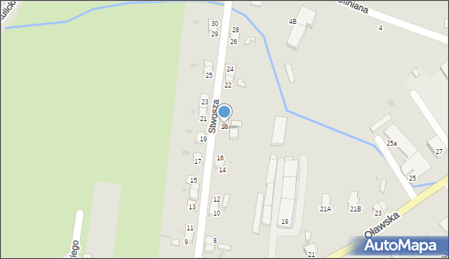 Strzelin, Stwosza Wita, 18, mapa Strzelin