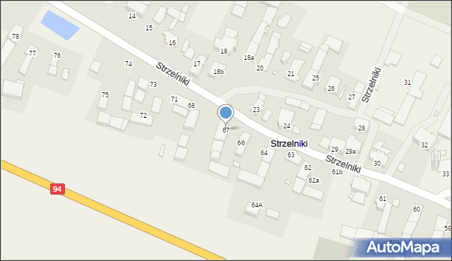 Strzelniki, Strzelniki, 67, mapa Strzelniki