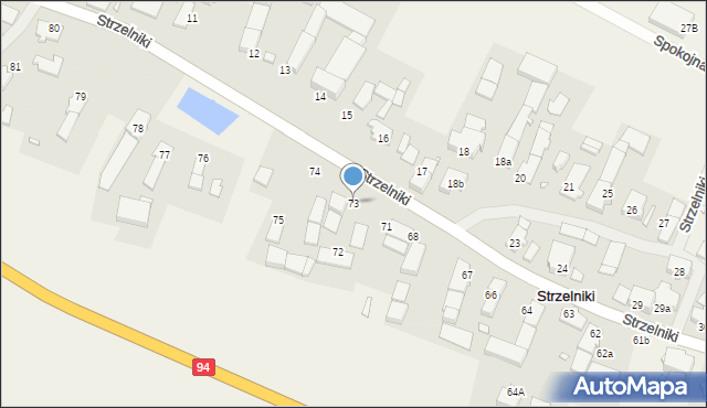 Strzelniki, Strzelniki, 73, mapa Strzelniki