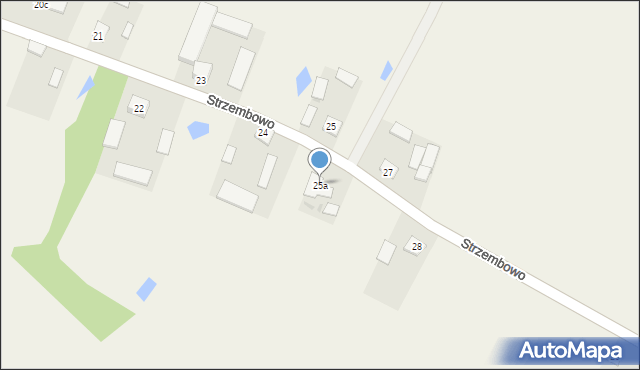 Strzembowo, Strzembowo, 25a, mapa Strzembowo