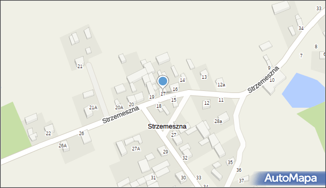 Strzemeszna, Strzemeszna, 17, mapa Strzemeszna