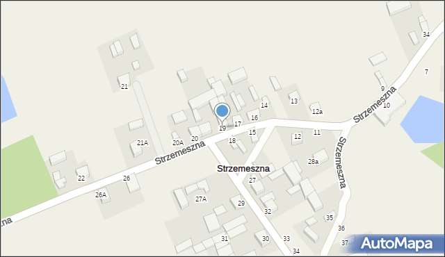 Strzemeszna, Strzemeszna, 19, mapa Strzemeszna