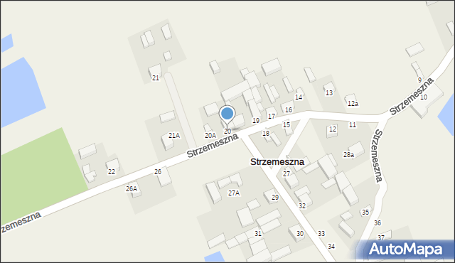 Strzemeszna, Strzemeszna, 20, mapa Strzemeszna