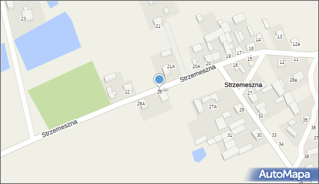 Strzemeszna, Strzemeszna, 26, mapa Strzemeszna