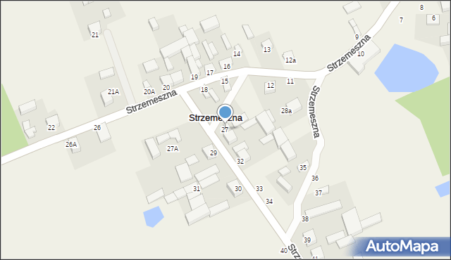 Strzemeszna, Strzemeszna, 27, mapa Strzemeszna