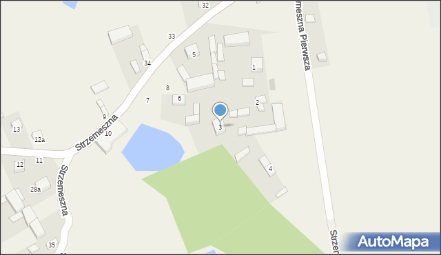 Strzemeszna, Strzemeszna, 3, mapa Strzemeszna
