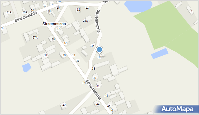 Strzemeszna, Strzemeszna, 37, mapa Strzemeszna
