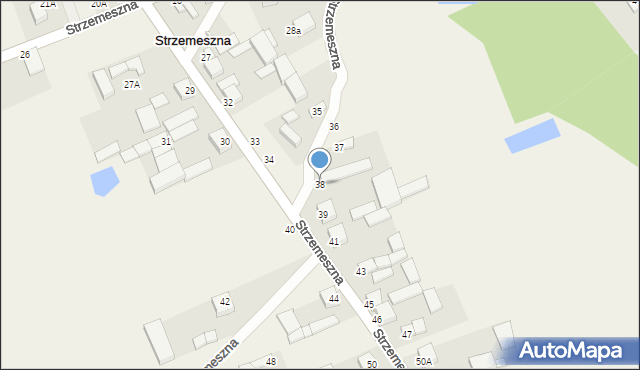 Strzemeszna, Strzemeszna, 38, mapa Strzemeszna