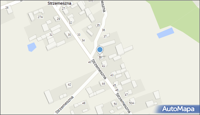 Strzemeszna, Strzemeszna, 39, mapa Strzemeszna