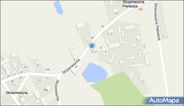 Strzemeszna, Strzemeszna, 7, mapa Strzemeszna